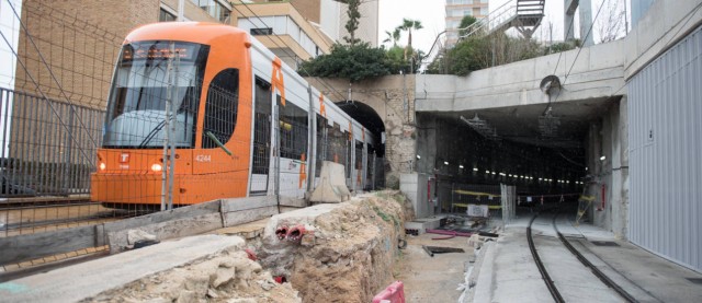 FGV pone en servicio la segunda vía del túnel de la Serra Grossa del tranvía de Alicante 