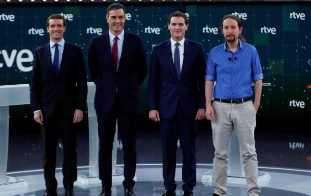 Comienza el debate electoral en RTVE con intercambio de impresiones de los candidatos