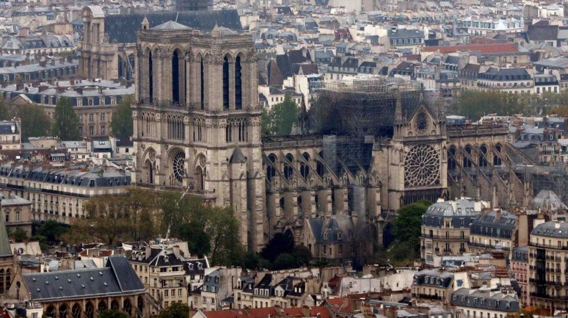 Notre Dame tras el incendio. - 