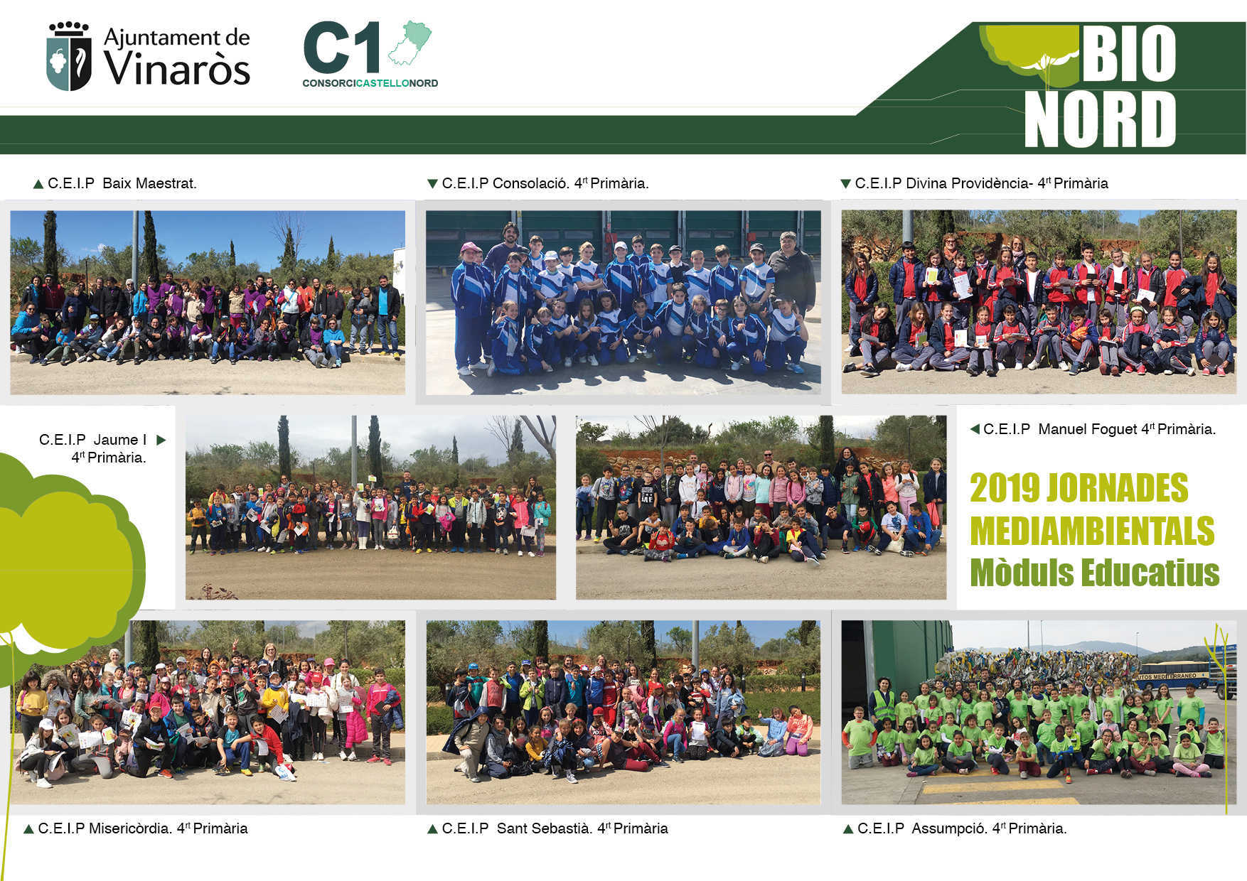 Medio millar de estudiantes de todos los centros de Vinaròs se forman en valores ambientales