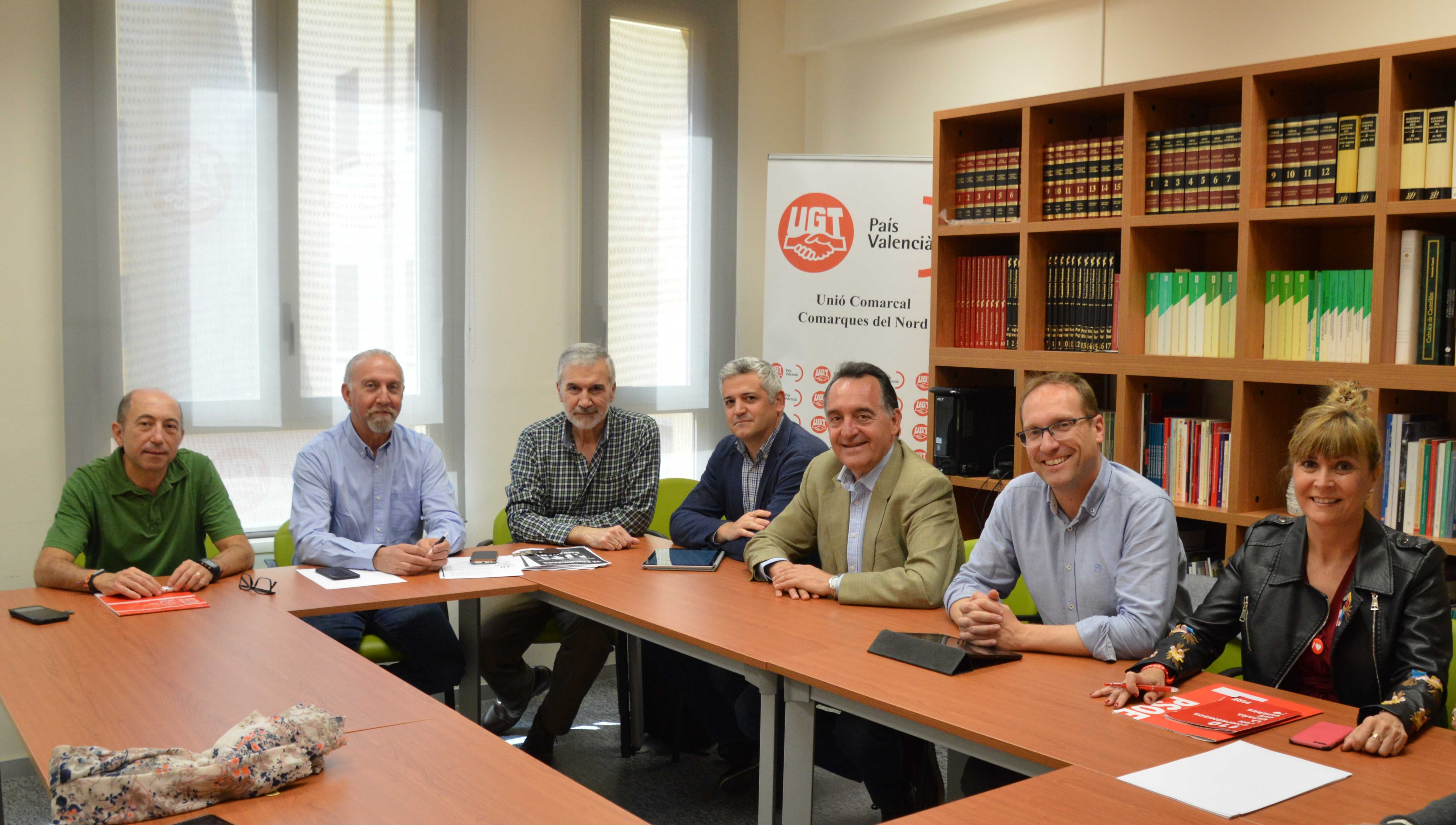 El PSPV de Castellón asegura a la UGT que un gobierno socialista derogará la reforma laboral