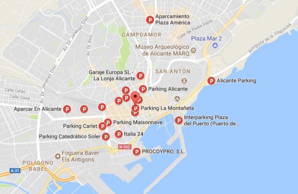 Google Maps te ayuda a encontrar aparcamiento en la ciudad de Alicante
