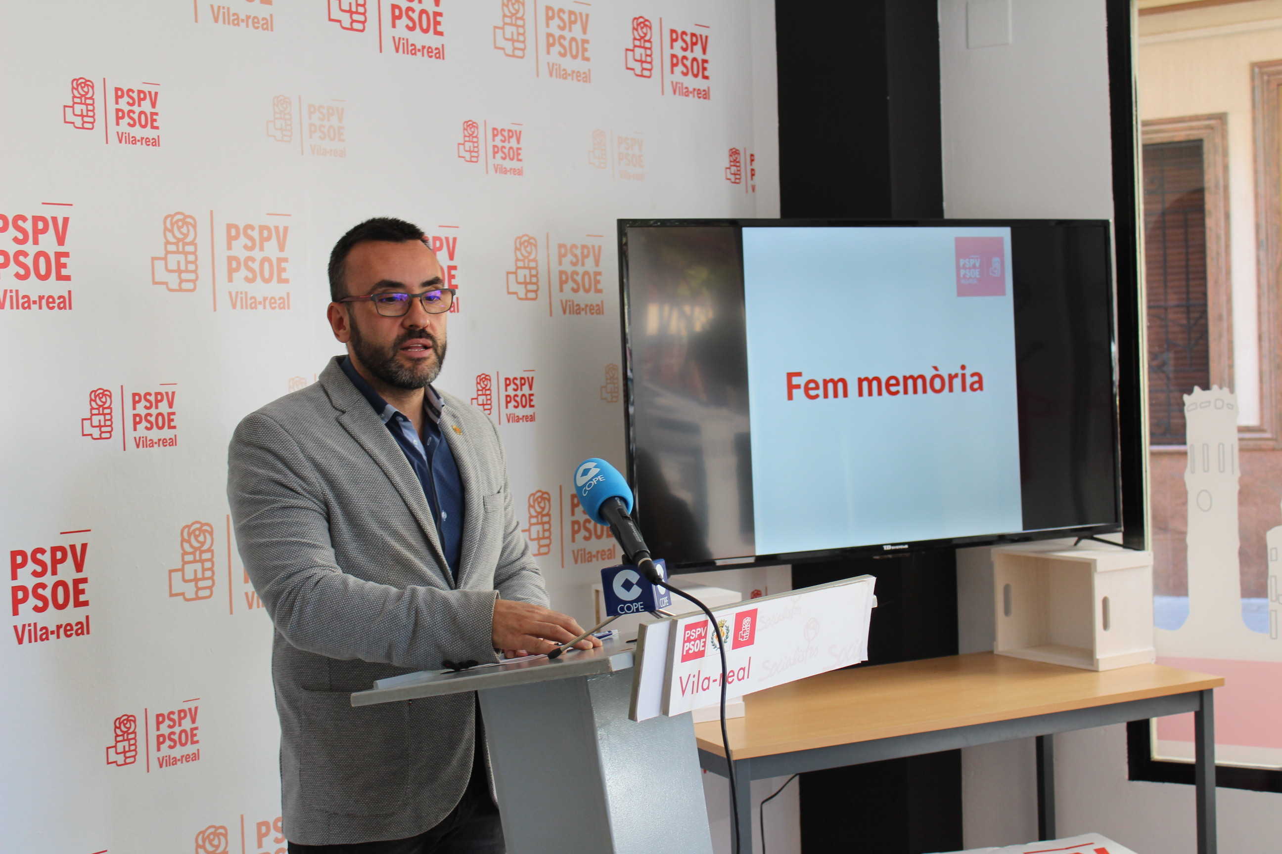 Benlloch (PSOE) lanza la campaña 'Fem memòria' para mostrar los avances tras el etapa del PP