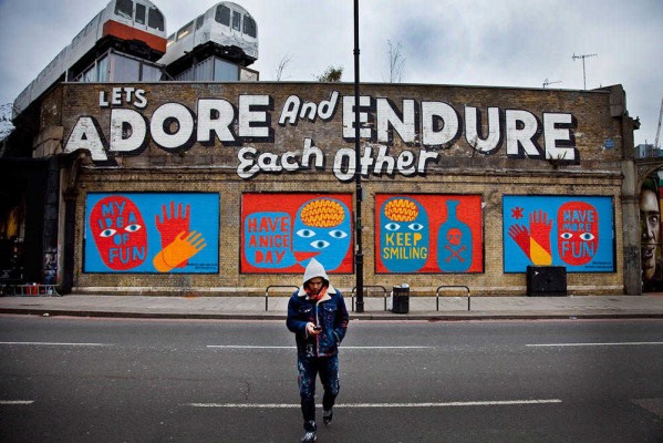 El artista urbano David Shillinglaw llega a València con 'Talking heads'