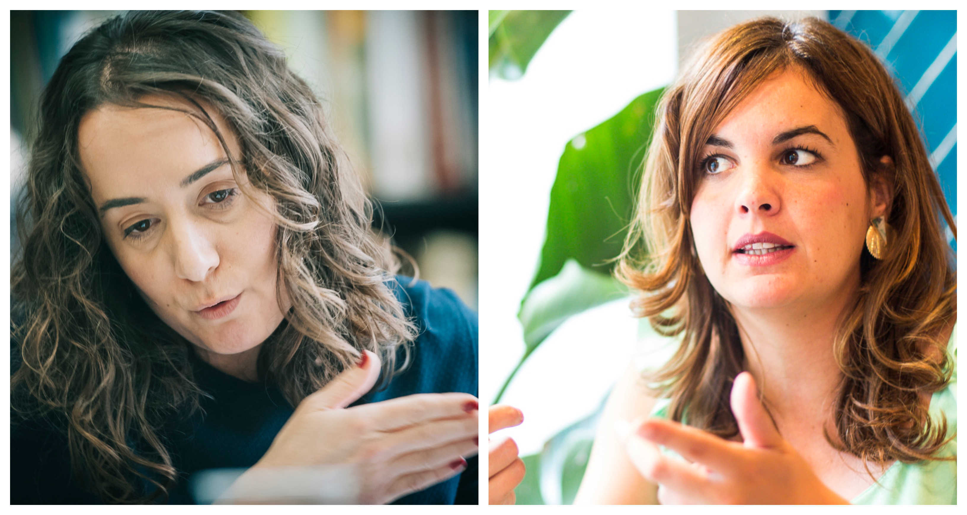 Gloria Tello (Compromís) y Sandra Gómez (PSPV). Foto: VP. - 