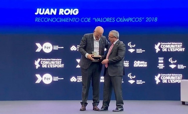 Juan Roig recoge el premio 'Valores Olímpicos' del Comité Olímpico Español
