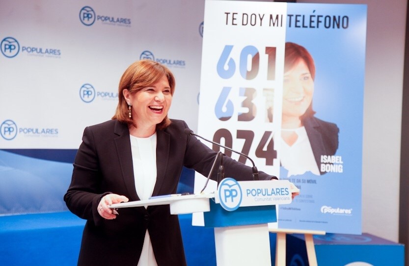 Isabel Bonig promete eliminar los impuestos de sucesiones y donaciones, y rebajas en el patrimonio