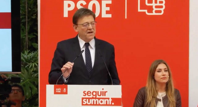 'Seguir sumando', lema de campaña de Ximo Puig para el 28A