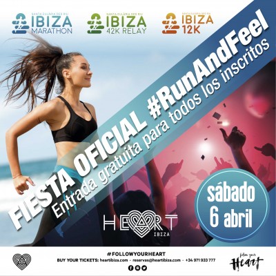 Heart Ibiza acogerá la fiesta #RunAndFeel gratuita para todos los corredores de maratón, 12K y 42K Relay