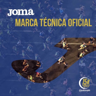 Joma, nuevo sponsor técnico oficial de la 15K Nocturna Valencia Banco Mediolanum