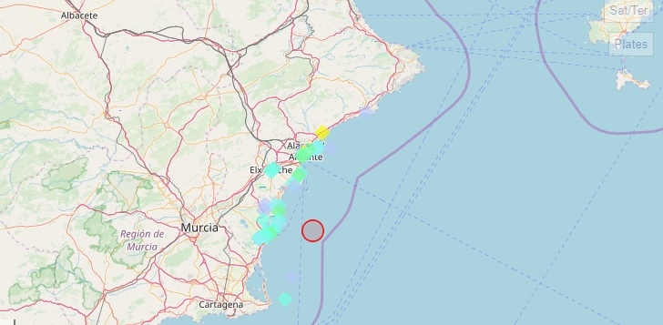 Un terremoto frente a la costa de Torrevieja se deja sentir en parte de la provincia de Alicante