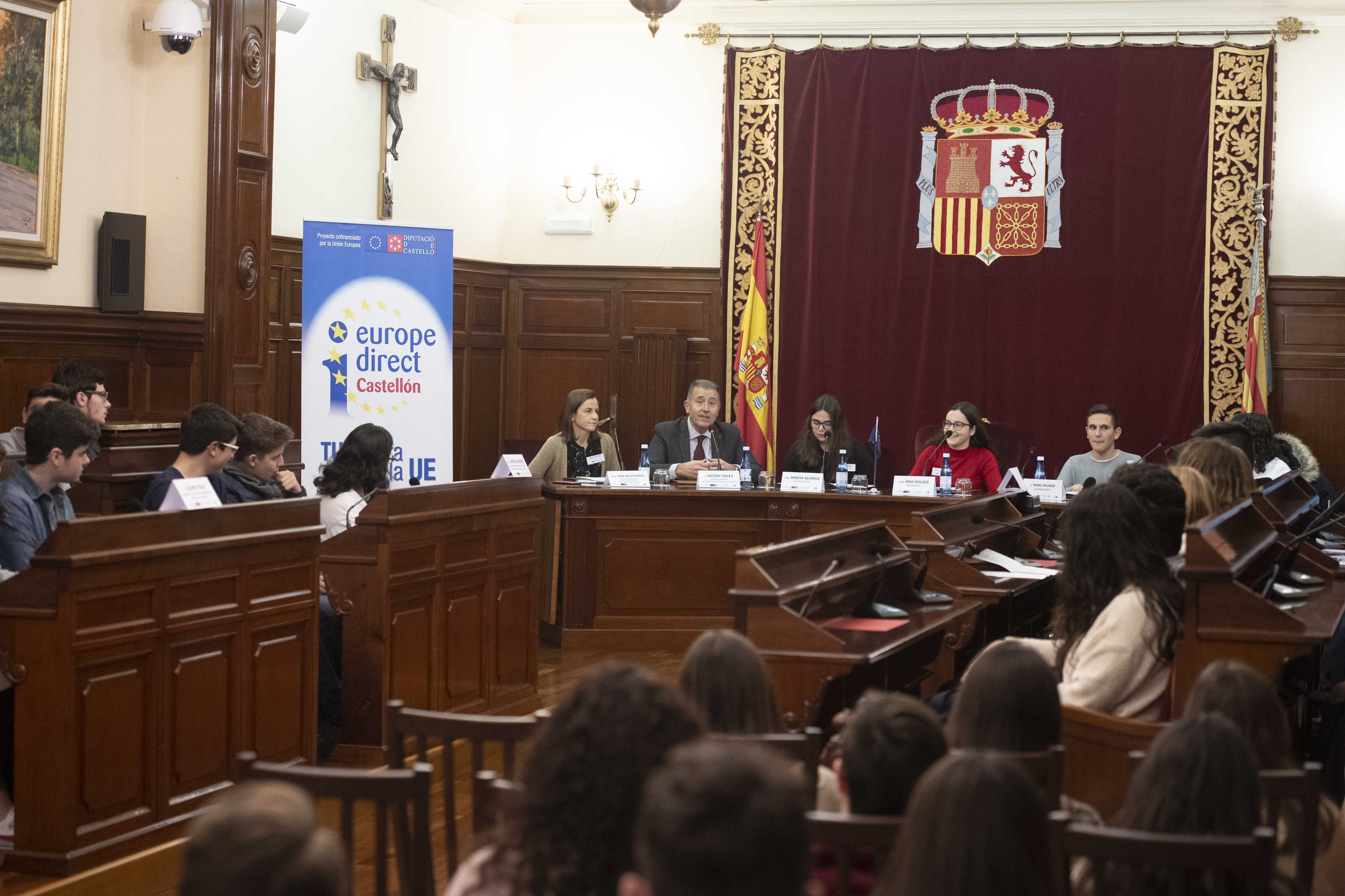 Jornada de debate sobre el Parlamento Europeo visto por los jóvenes, celebrada en la Diputación. - 