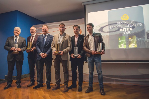 Francisco Jover, Hilaturas Ferre, Protect textil, Tejidos Royo y MLS, premios AITEX 2018