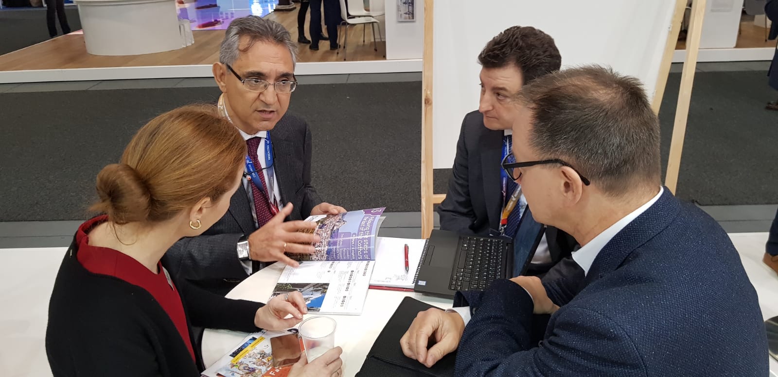 Javier Gallego,  responsable del área de Estrategia de Aerocas, durante uno de sus encuentros en Berlín. - 