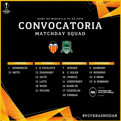 Marcelino cita a todos los disponibles para el duelo ante el Krasnodar