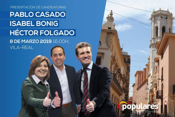 Casado hará campaña en Castellón el 8M y da plantón a Vila-real