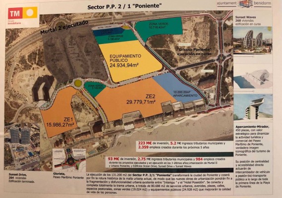 Luz verde para desarrollar el PP 2.1 de Poniente de Benidorm