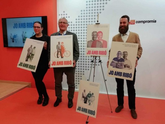 Joan Ribó celebra la movilización en las primarias de Compromís en València