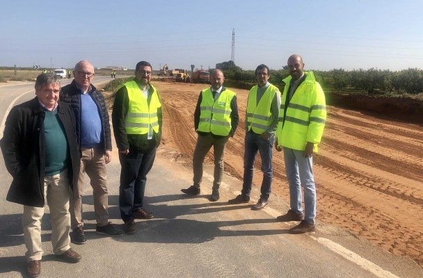 La Diputació prevé acabar este verano las obras en la CV-317 que pondrán fin al 'punto negro' entre Sagunto y Canet