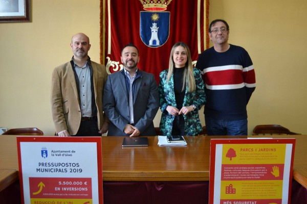 La Vall d'Uixó fija para este año un presupuesto de 35 millones, con 3,5 millones más para inversión