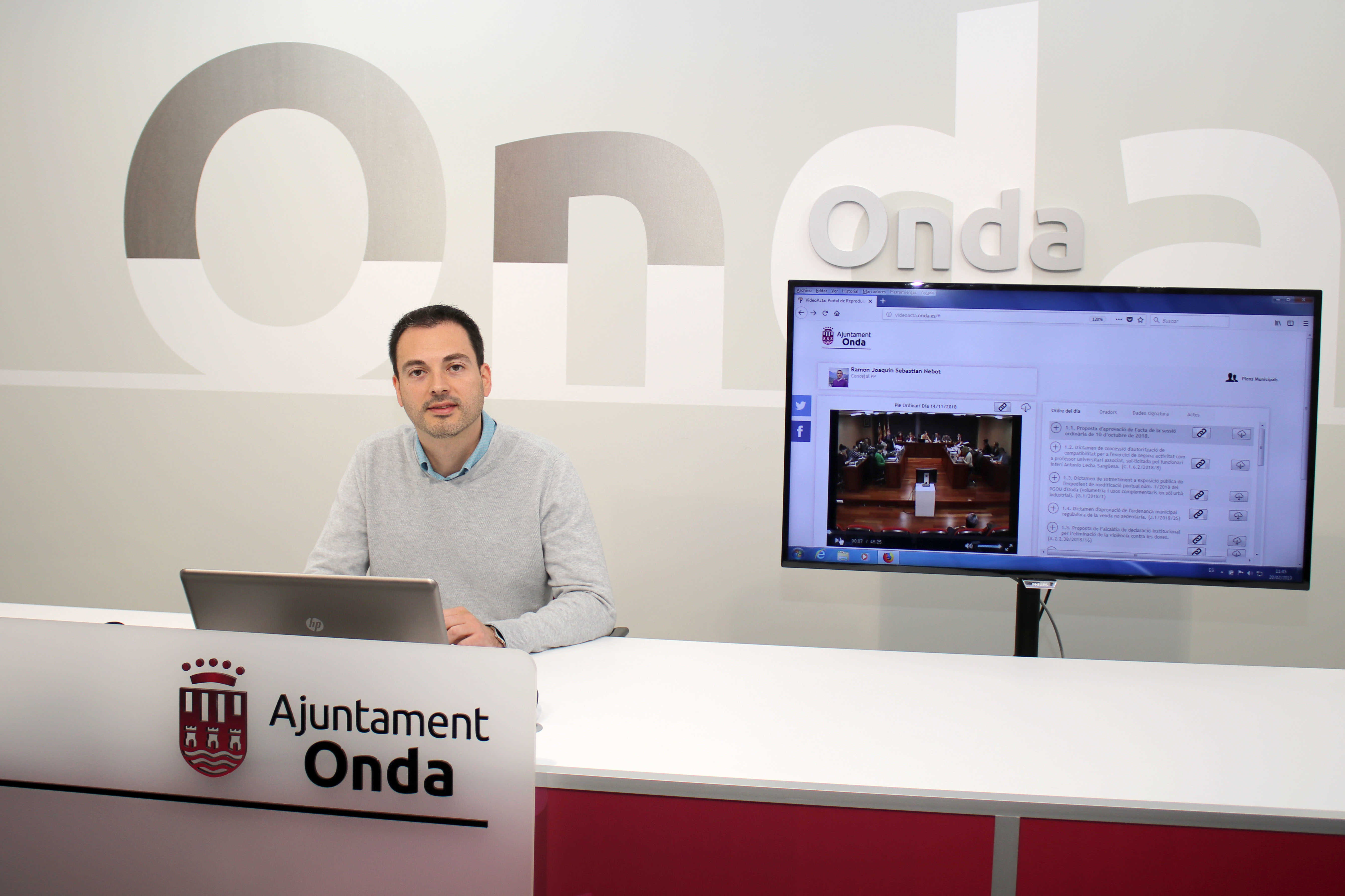 Onda da un nuevo paso en la modernización con el sistema de vídeo-actas en los plenos