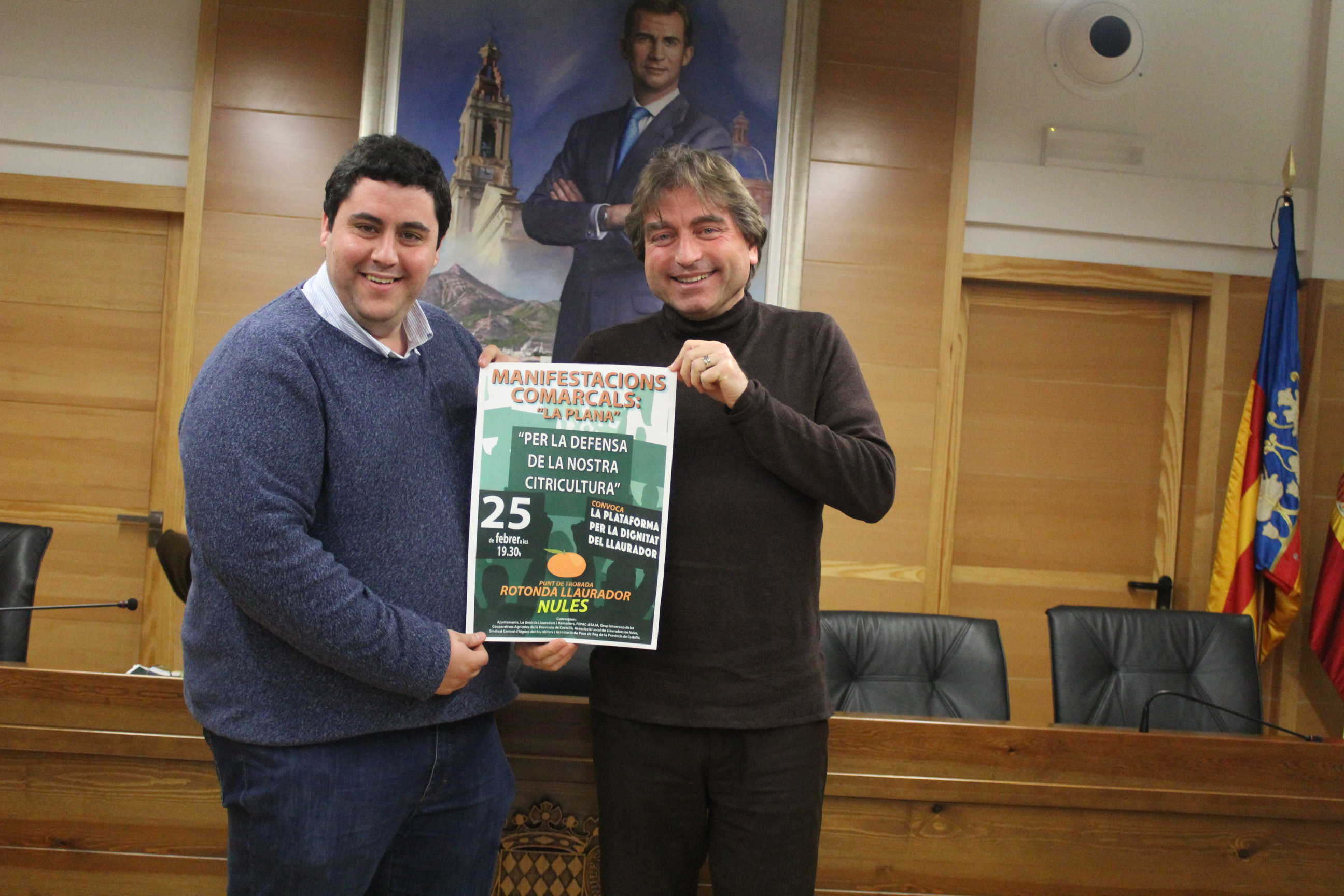 Nules se prepara para asistir el día 25 a la mayor manifestación de su historia en favor de la naranja