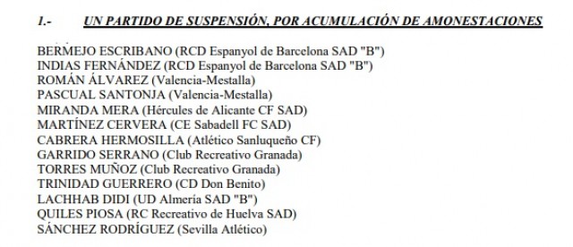 Competición suspende a Fran Miranda por un partido