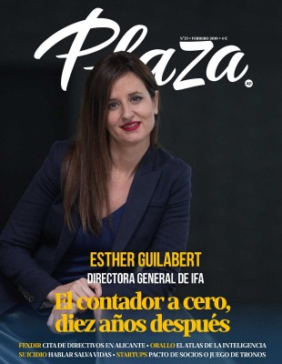 Esther Guilabert, directora general de IFA, portada de febrero de la revista Plaza