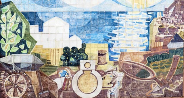 El mural 'Luz y sol' de Joaquín Michavila se traslada a Sagunto