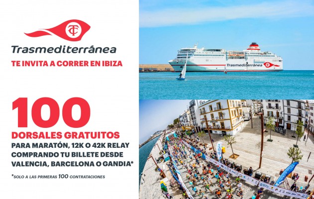 Trasmediterránea regala 100 dorsales para el Ibiza Marathon viajando a la isla en el ‘barco del corredor’