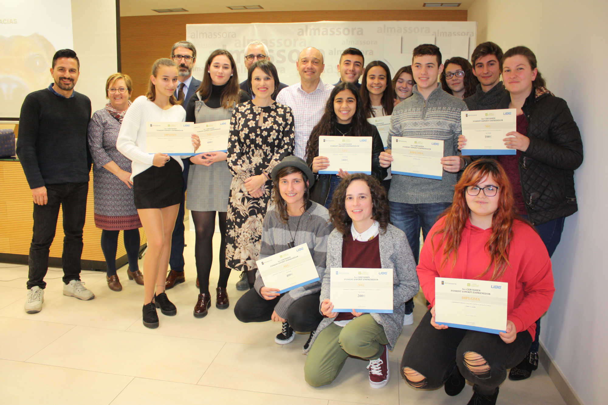 Proyectos tecnológicos y sostenibles copan los premios del III Certamen de Foment de l’Esperit Emprenedor de Almassora