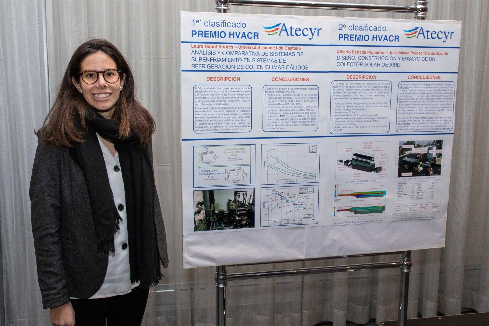 Una estudiante de la UJI obtiene el primer premio HVACR de la Asociación Técnica de Climatización