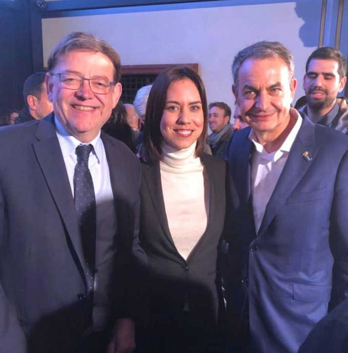 Zapatero arrancará la campaña de Diana Morant a la alcaldía de Gandia