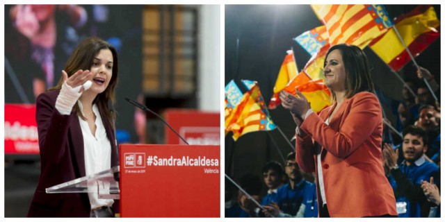 Sandra Gómez (PSPV) agita la polarización con Català (PPCV) para comerle terreno a Ribó