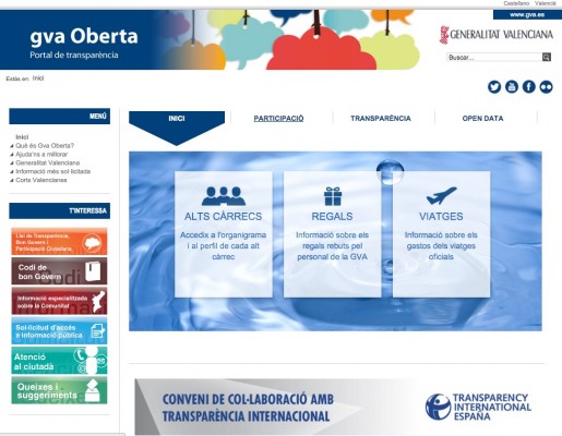 El nuevo portal de transparencia de la Generalitat incluirá un buscador con los gastos vinculados a cada alto cargo