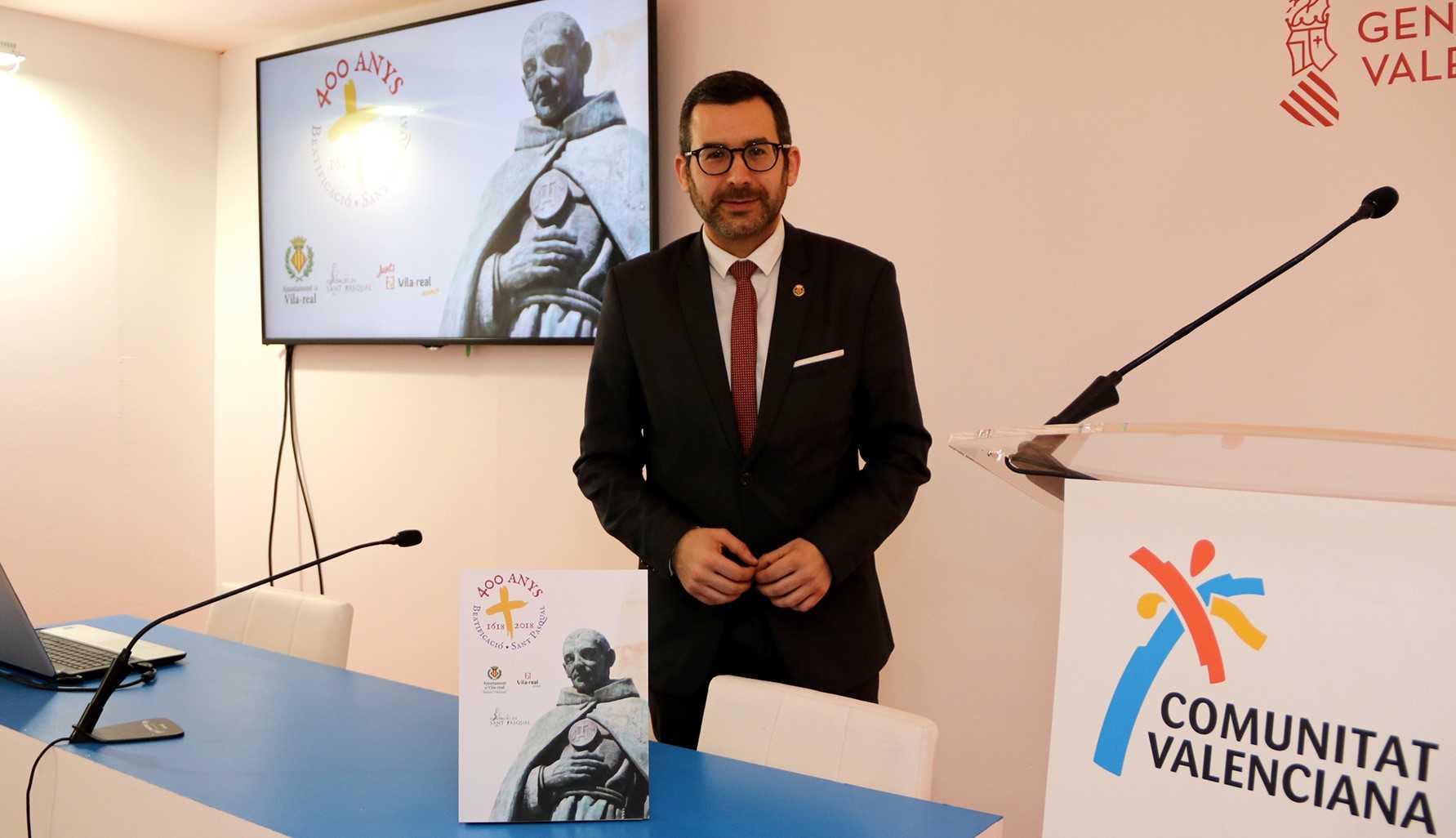El concejal de Turismo de Vila-real, Diego A. Vila, durante la presentación en Fitur. - 