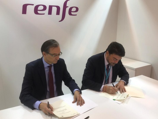 Alicante cierra un convenio con Renfe para fomentar visitas nacionales con descuentos del 25%