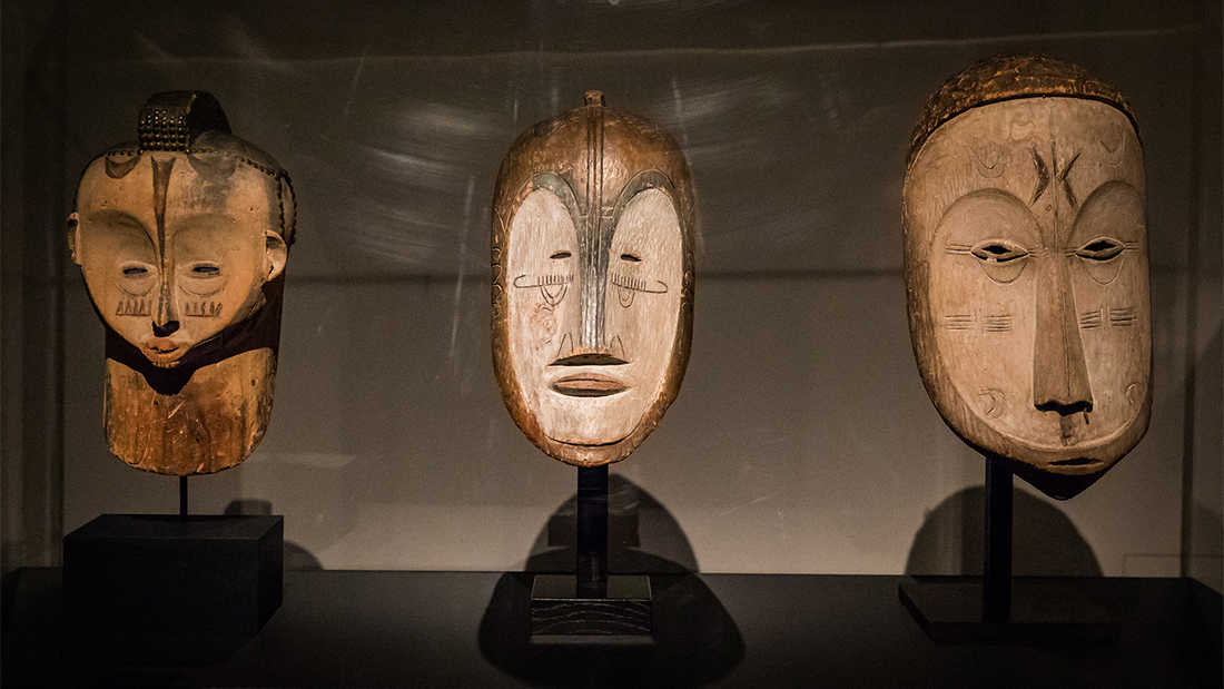 Máscaras africanas del museo Quai Branly de Paris. - 