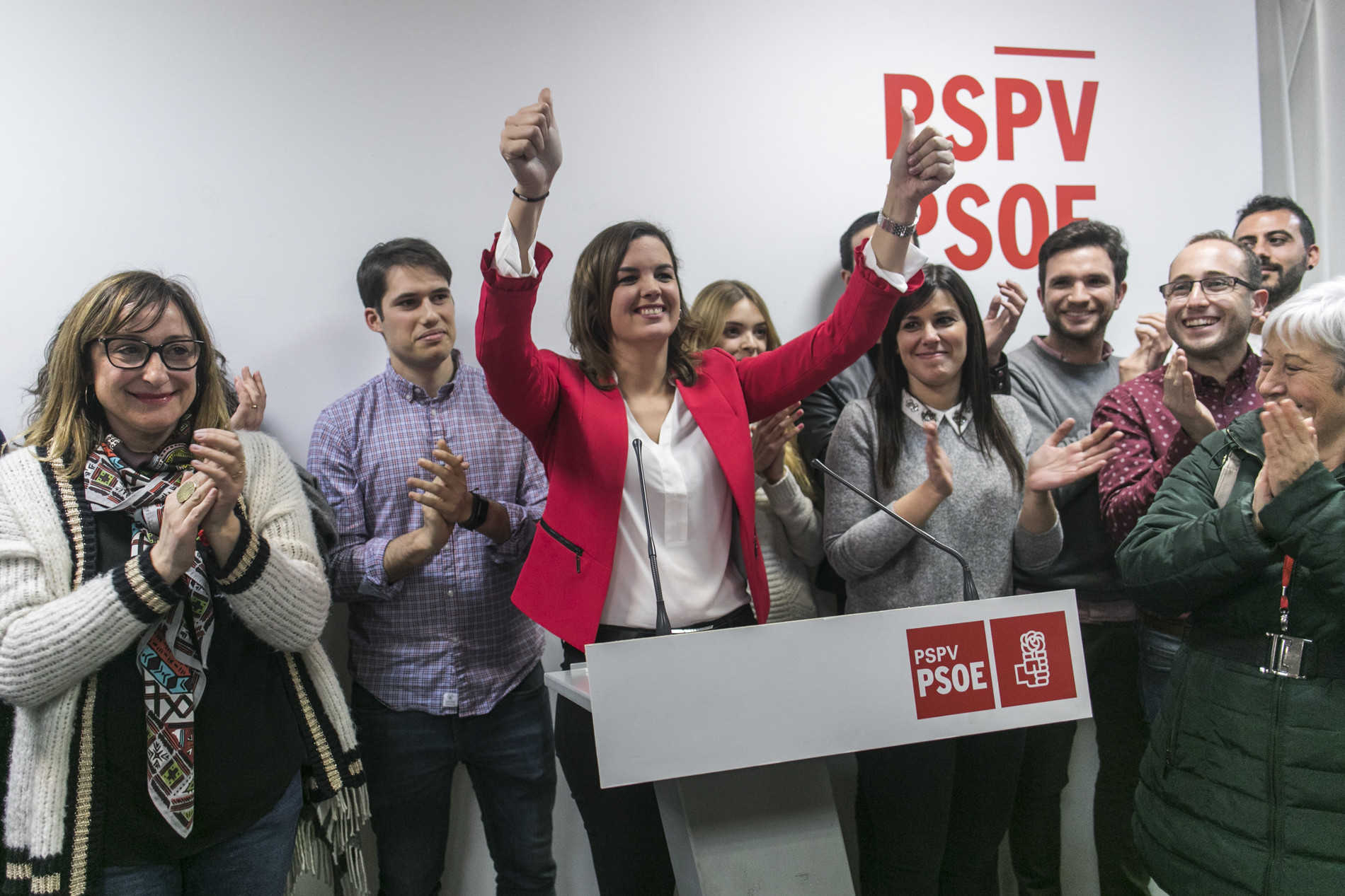 La candidata del PSPV a la Alcaldía de València, Sandra Gómez. Foto: EVA MÁÑEZ - 