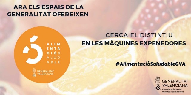 Sanidad crea un distintivo de alimentación saludable para expendedoras de la Generalitat