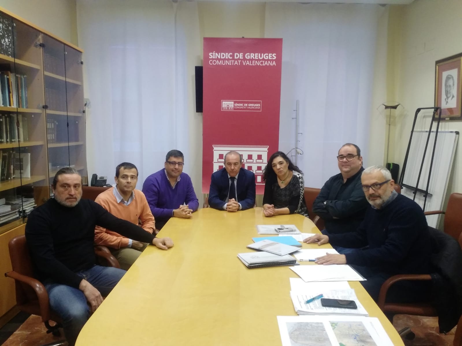 Los representantes de la plataforma con Carlos Morenilla. Foto: VP - 