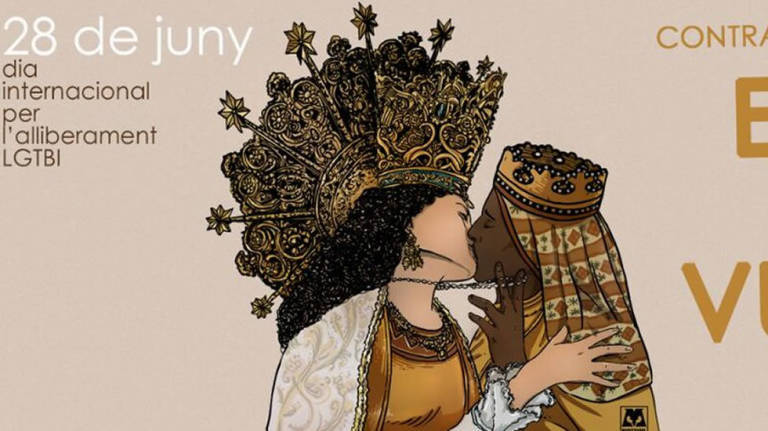 El juez no ve delito en el cartel de la Moreneta y la Virgen de los Desamparados besándose
