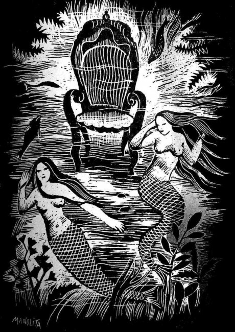  Ilustracio?n de Manuela Ballester per al cuento infantil 'La perla que naixque? en lo fang' de Lleo? Agullo? (1934)  - 