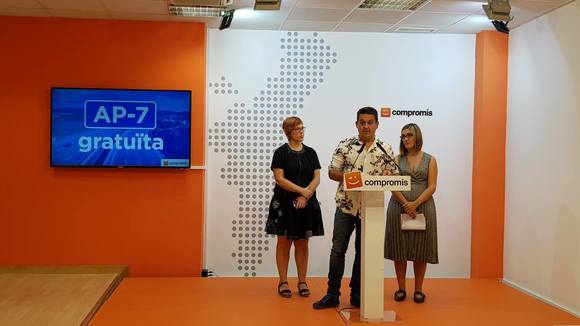 Compromís pregunta al Gobierno por la subida de precios de la AP-7 y exige igualdad de trato