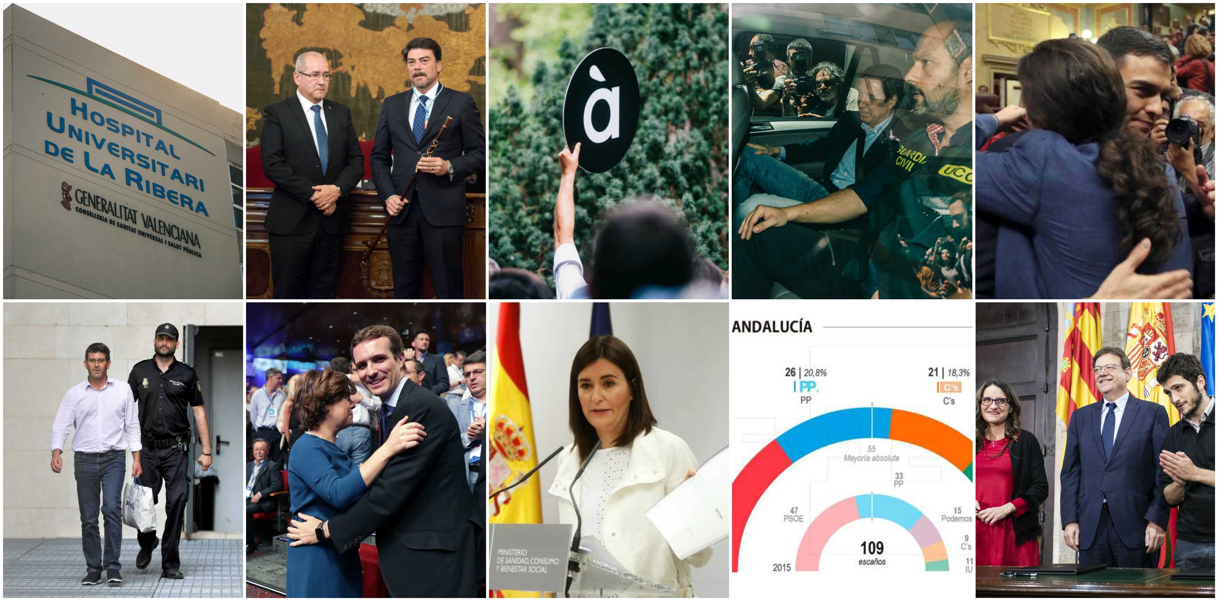 Diez acontecimientos que marcaron la agenda política valenciana en 2018