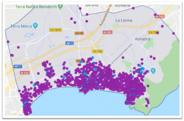 Airbnb factura un 50% más en Benidorm durante los primeros 11 meses de 2018, según Hosbec