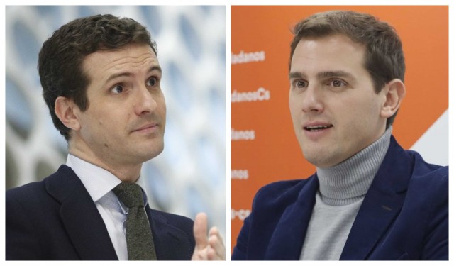 Casado y Rivera coinciden con el Rey en la 