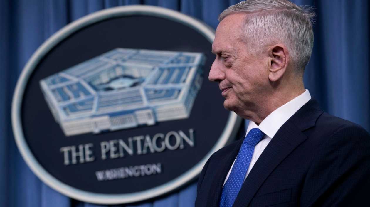 Mattis, durante una comparecencia celebrada en la sede del Pentágono. Foto: EFE - 