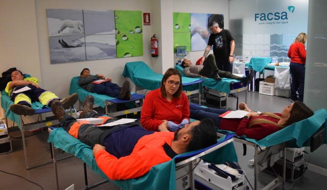 Empleados de Facsa donan en una jornada el 40% de la sangre que se necesita al día en la provincia