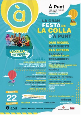 

El festival 'La Colla en Ruta' d'À Punt s'instal·la als Jardins de Vivers el pròxim 22 de desembre